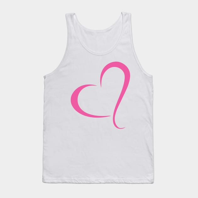 Pink Open Love Hearts Tank Top by CraftyCatz